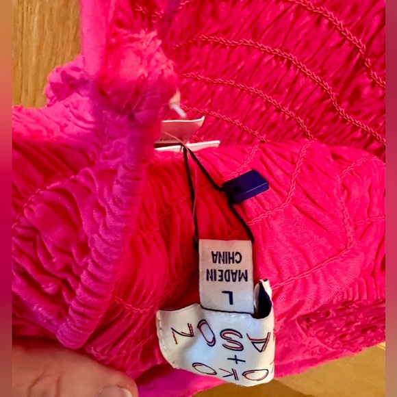 NWT KOKO & MASON Tiered Maxi Dress in Fuchsia in Size Large - Picture 12 of 16